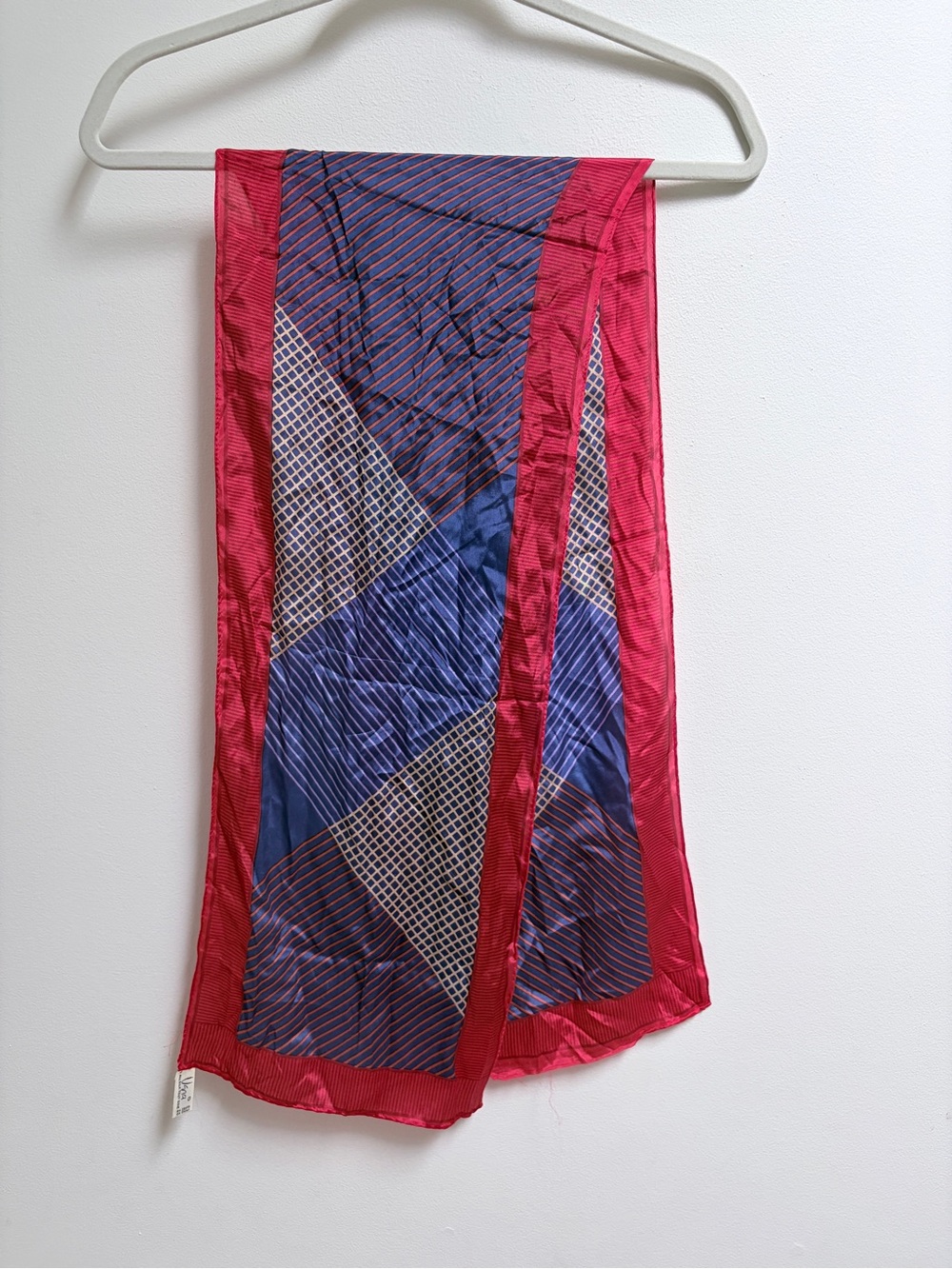 VTG Vera Neumann Oblong Geometric Print Silk Scarf